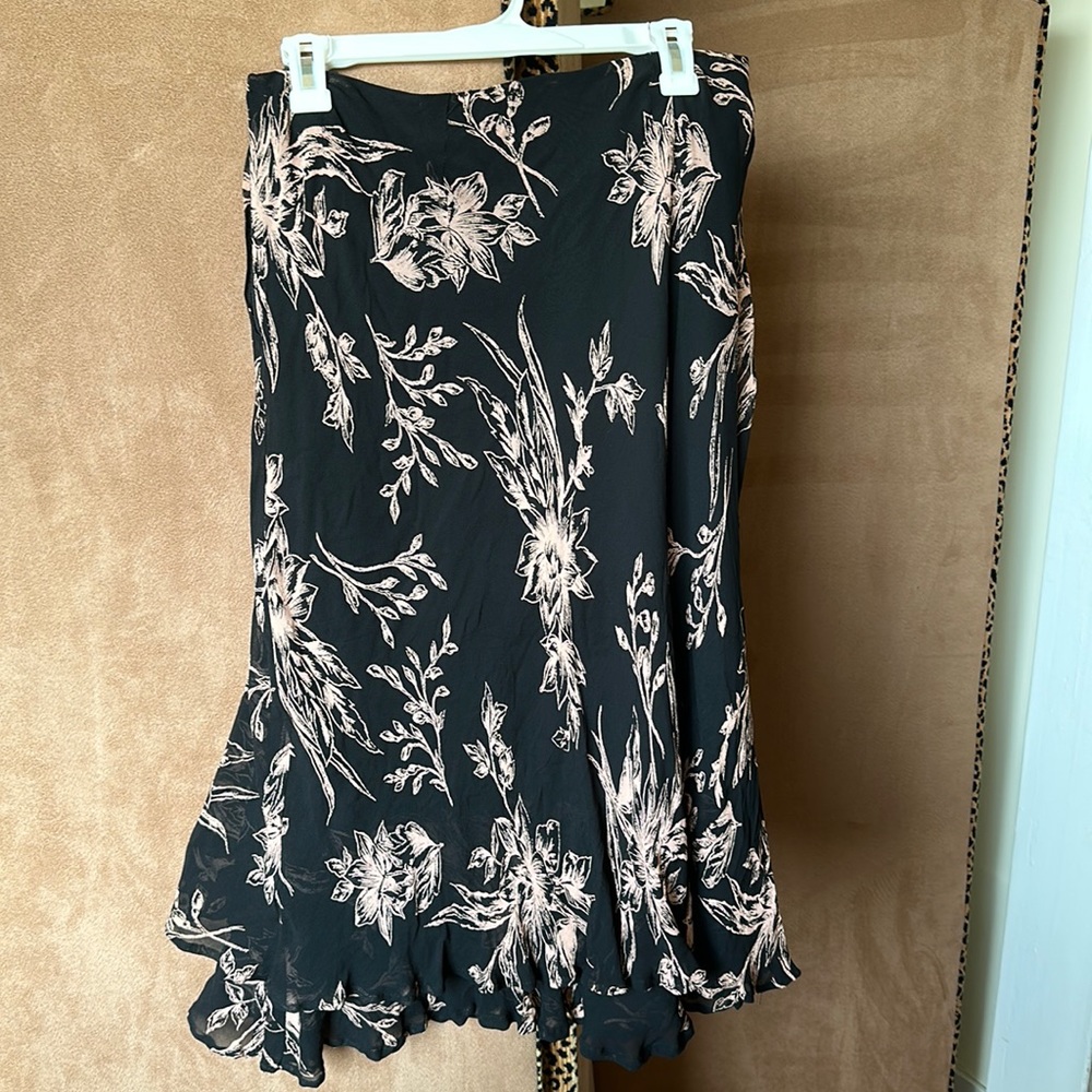 Vintage Chiffon Floral Skirt